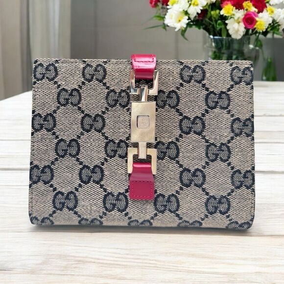 Gucci GG Supreme Monogram Bifold Jackie Wallet - Picture 1 of 10